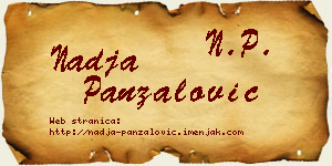 Nadja Panzalović vizit kartica